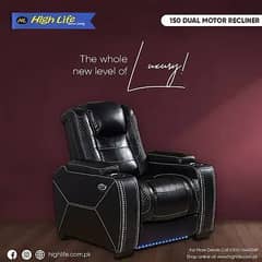 Home Theater Seating - Power Recliner - Leather Lux- Adjustable