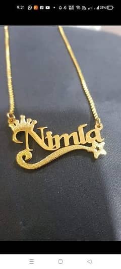gold plated name pandant