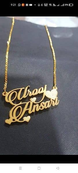 gold plated name pandant 2