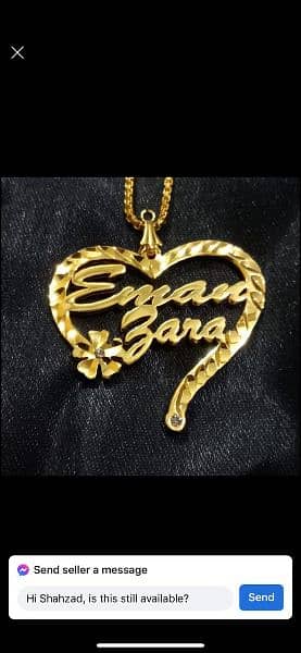 gold plated name pandant 9