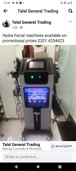 eight in 1 Hydra Facial machines available 0
