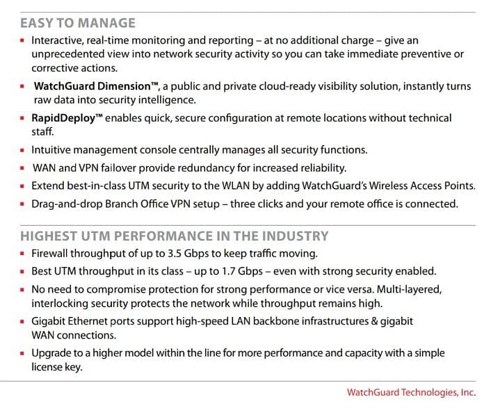 Watchguard XTM 515 Firewall (XTM 5 series) Pfsense/Cisco/Mikrotik/Fire 6