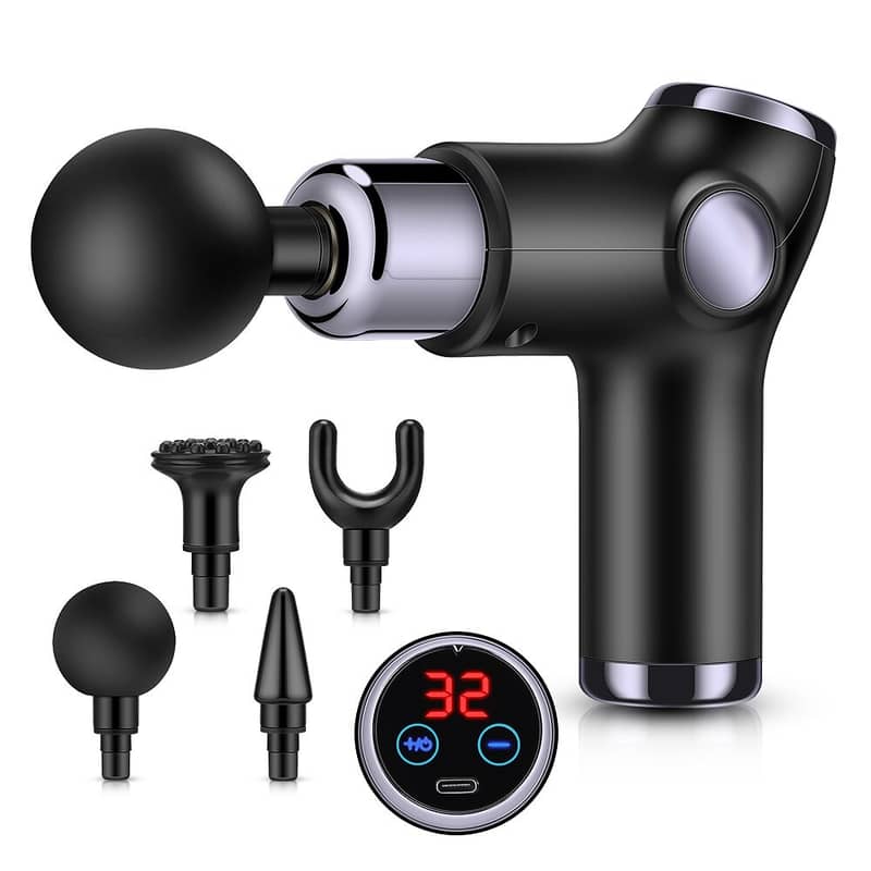 New Digital Fascial Massage Gun Muscle  Massager Gun Delivery Online 5