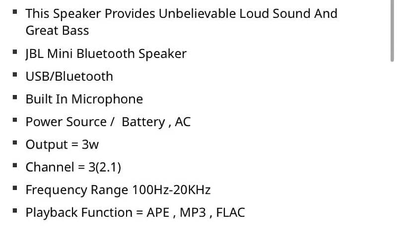 JBL M3 Mini Portable Bluetooth & Rechargeable Speaker: Brand New 7