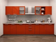 straight line acrylic kitchen cabinets afforadable price