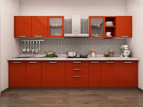 straight line acrylic kitchen cabinets afforadable price 0