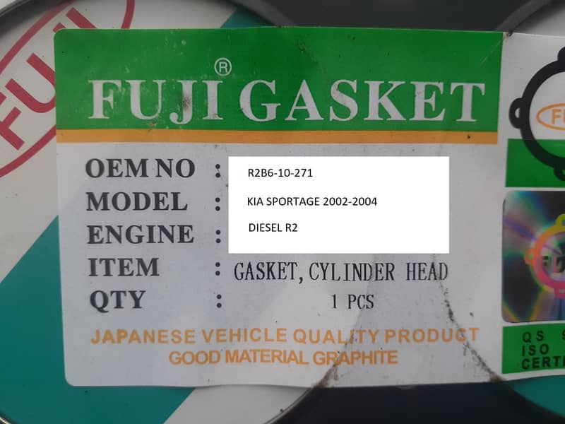 Gaskit for KIA SPORTAGE 2002-2004 Diesel Engine 1