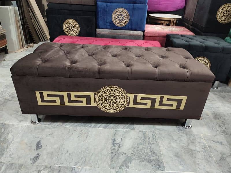 Ottoman Storage Box Puffy Stools 2