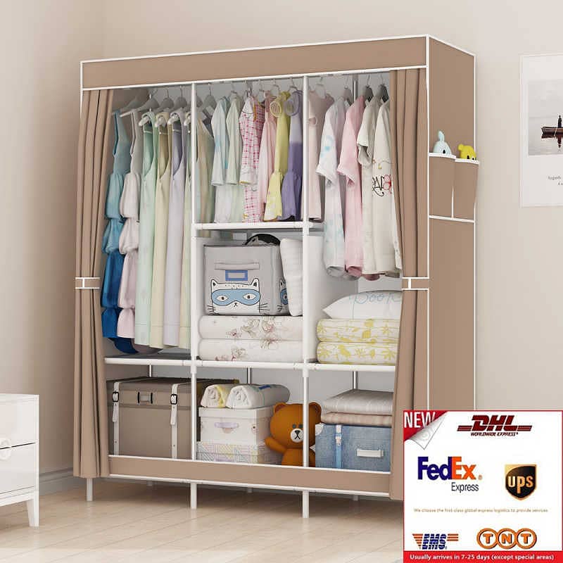 Portable Storage Cabinet 3 Door Large Size Wardrobe 1