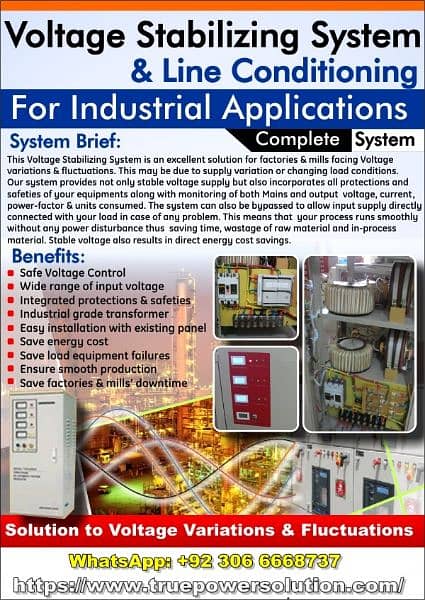 Industrial Stabilizer Online UPS Double Conversion  1kva-4000kva Solar 1