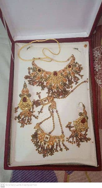 fancy bridal suit with clutch and artificial jewelry set 7