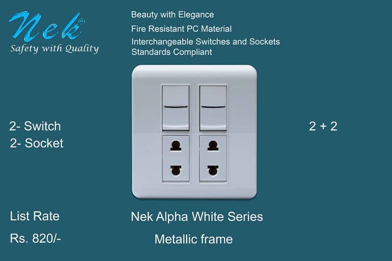Alpha White Switch Fitting 0