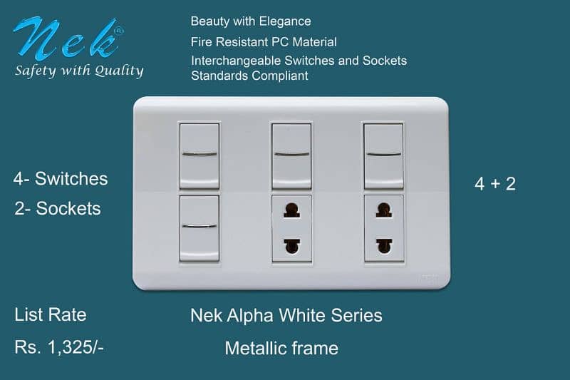 Alpha White Switch Fitting 1