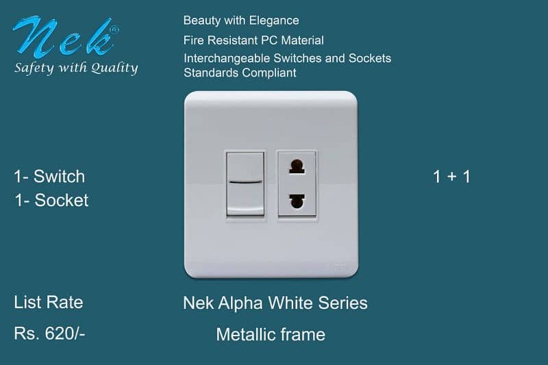 Alpha White Switch Fitting 2