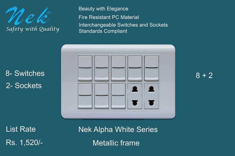 Alpha White Switch Fitting 4