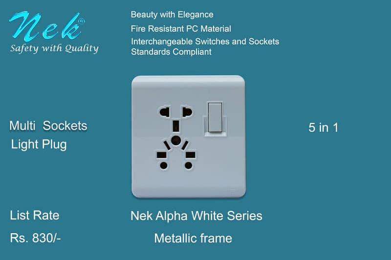 Alpha White Switch Fitting 5