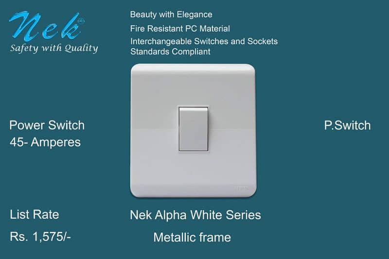 Alpha White Switch Fitting 6