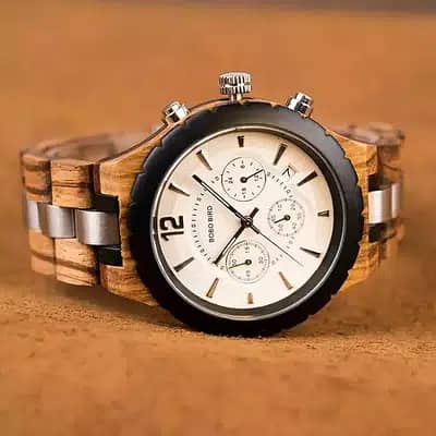 Brand New Handmade Wooden Luxury Stylish Wrist Watch for Men islamabad 4
