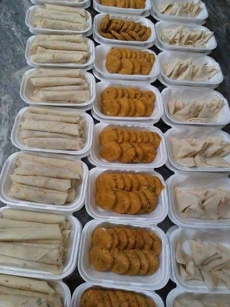 frozen food , kabab ,kofta,paratha, samosa, roll ,office lunch boxes 0