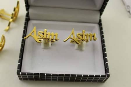 Cufflinks Name For Mens Gold/Silver Plated 5
