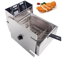 Single Electric Deep Fryer Stainless Steel French Fries Frying Machine