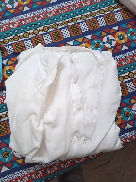 Groom White Sherwani Kurta Pajama Khusa 3