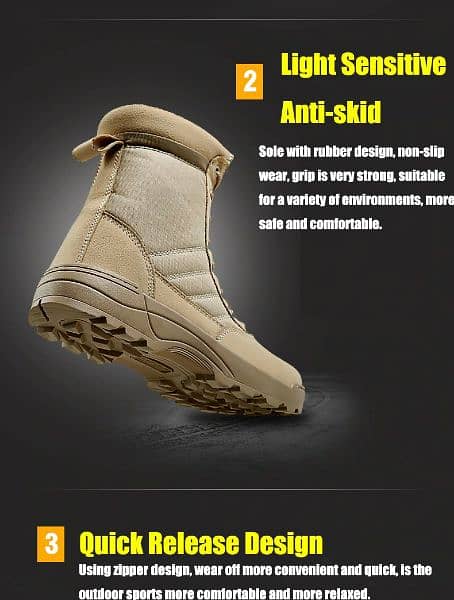 Swat Long Outdoor Boots Breathable Desert Hiking DMS 5