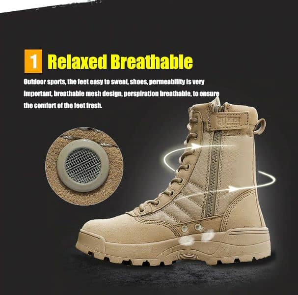 Swat Long Outdoor Boots Breathable Desert Hiking DMS 8