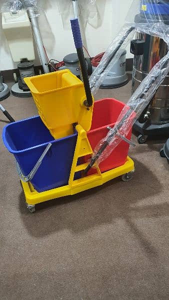Double bucket Mop trolley original PP Quality/ Cleaning trolley 0