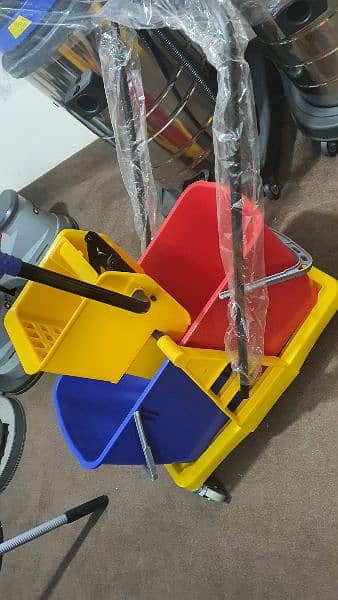 Double bucket Mop trolley original PP Quality/ Cleaning trolley 4