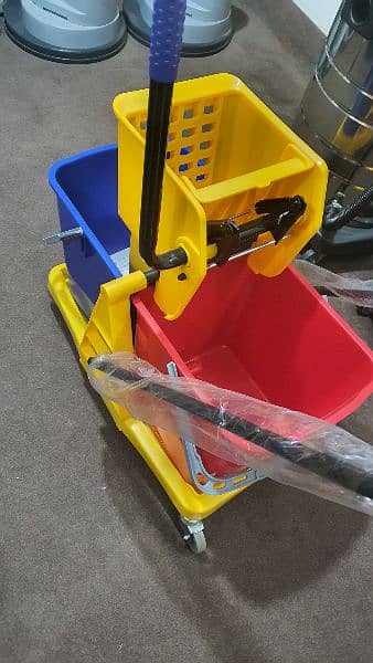 Double bucket Mop trolley original PP Quality/ Cleaning trolley 9