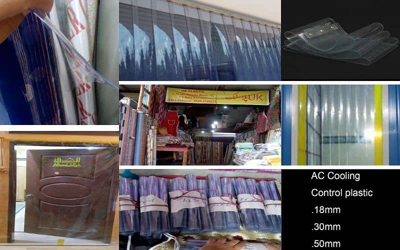 Ac cooling control Plastic , PVC curtains, strips, transparent plastic 3