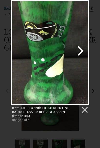 Original Trophy Hand Painted of 19th Hole Golf Lolita's 7