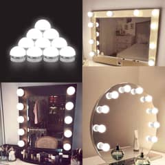 10 LED Dimmable Vanity Mirror Lights Kit Bulbs for Makeup Hollywood