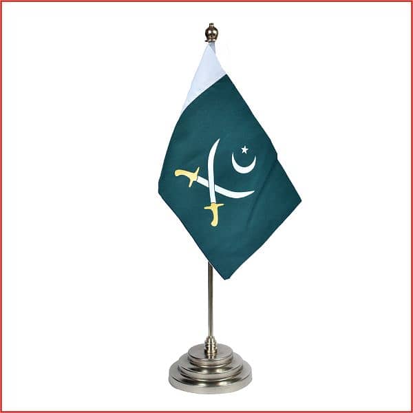 Pakistan Table flag, stainless steel,  executive look 6