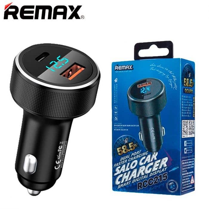 REMAX RCC215 Salo Series 58.5W PD HQC Fast Charging Car Charger 0