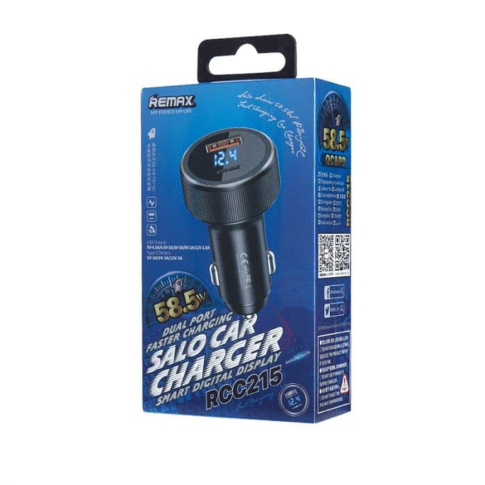 REMAX RCC215 Salo Series 58.5W PD HQC Fast Charging Car Charger 2