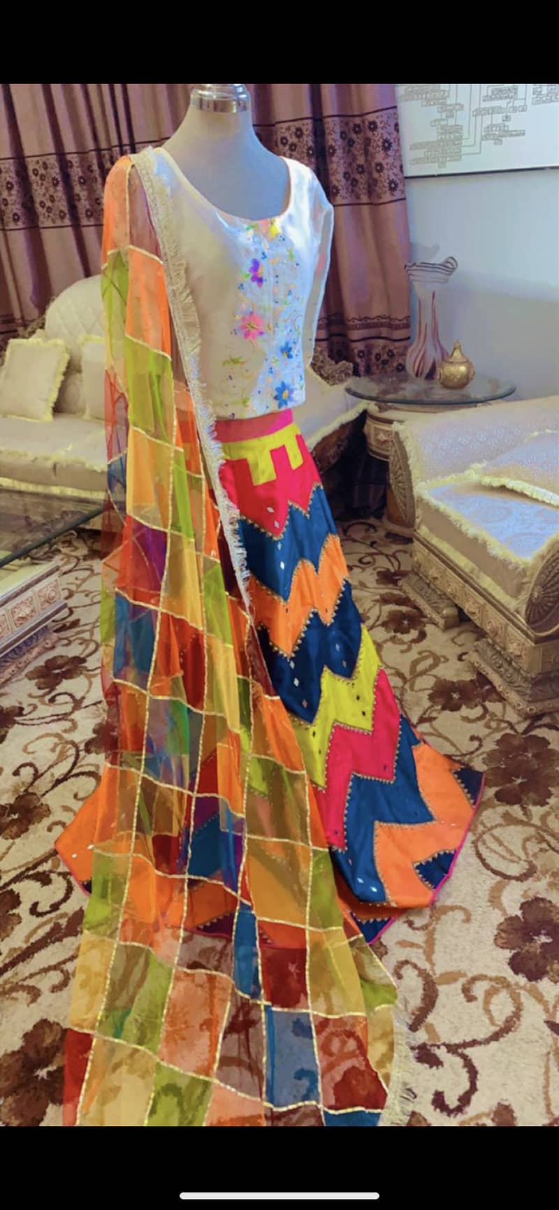 Mehndi lehnga 6