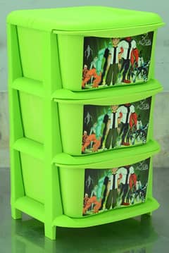 Kids Ben 10 Drawers Portable Kids Almirah Chester Drawer 3 Layers 0