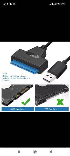 Usb to Sata Cable Converter 1