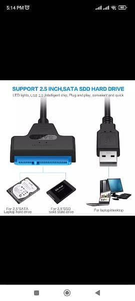 Usb to Sata Cable Converter 2