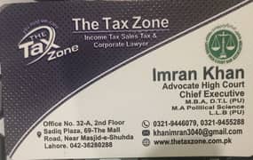 INCOME TAX RETURN FILING,NTN,FILER,GST,COMPANY REGISTRATION,SECP