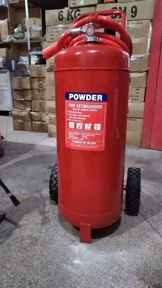 Dry Chemical Powder Fire Extinguisher Trolley 1