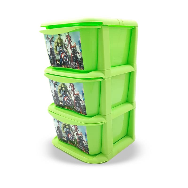 Kids Avengers Drawers Portable Kids Almirah Chester Drawer 3 Layers 2