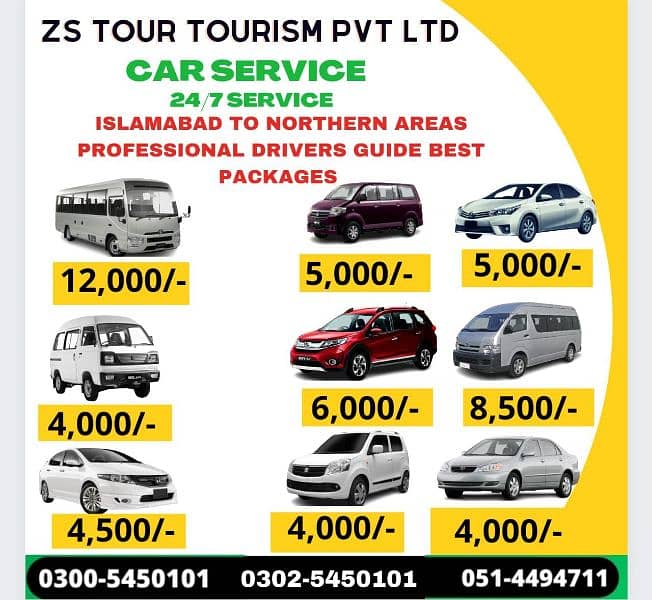 ISLAMABAD TO NORTHERN AREAS TOURS CARS HAICE COSTER AVAILABLE 10