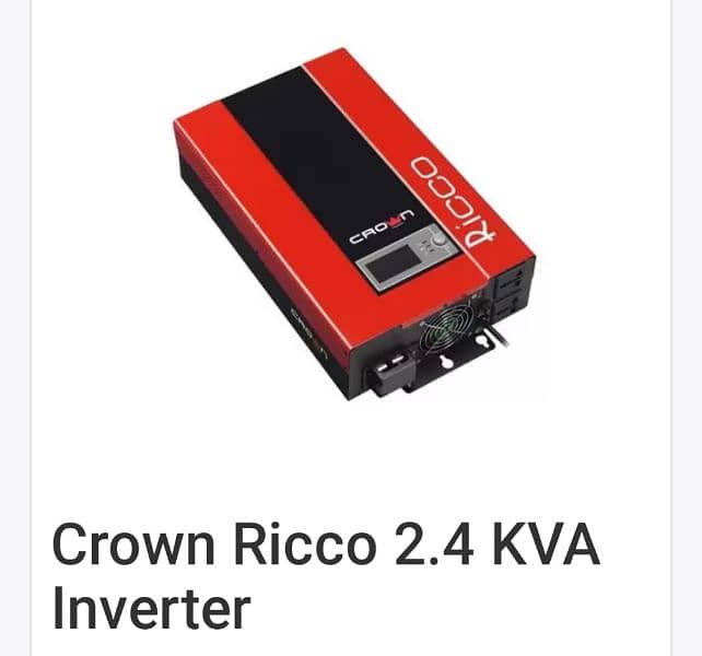 ups 2.4 kva solar inverter Ricco Crown. 0