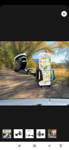 car mobile holder long bar size 360 rotation dashboard suction mirror