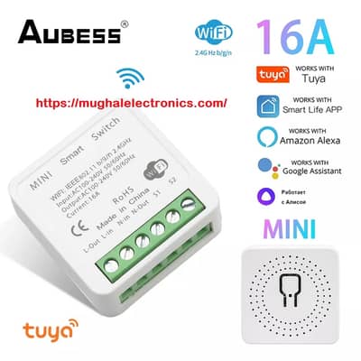 Mini Wifi Light On Off Switch Tuya App 2 Way 16A Smart Home Device