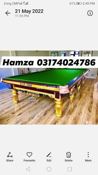 CUSTOMIZED SNOOKER TABLE / BILLIARDS / POOL TABLE / SNOOKER TABLE 6