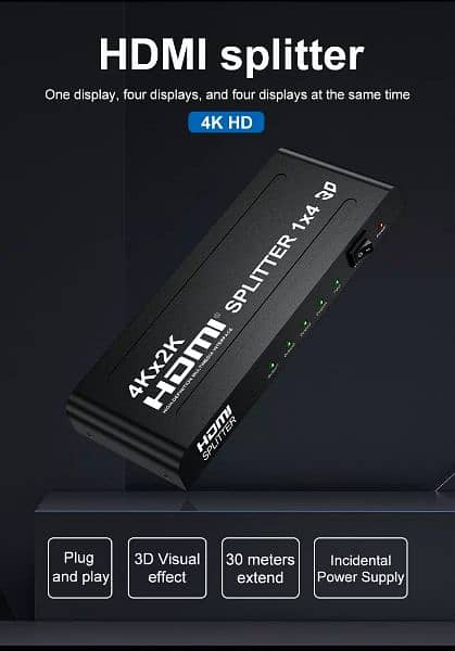 4K HDMI Splitter 1x4 Full HD HDMI distributor 4 in 1 out 6